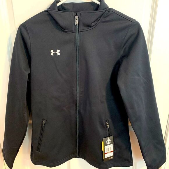 UnderArmour XS black zip up jacket coat - Picture 2 of 5
